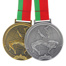 Medalhas de luta livre de metal personalizadas de alta qualidade com melhor classificação